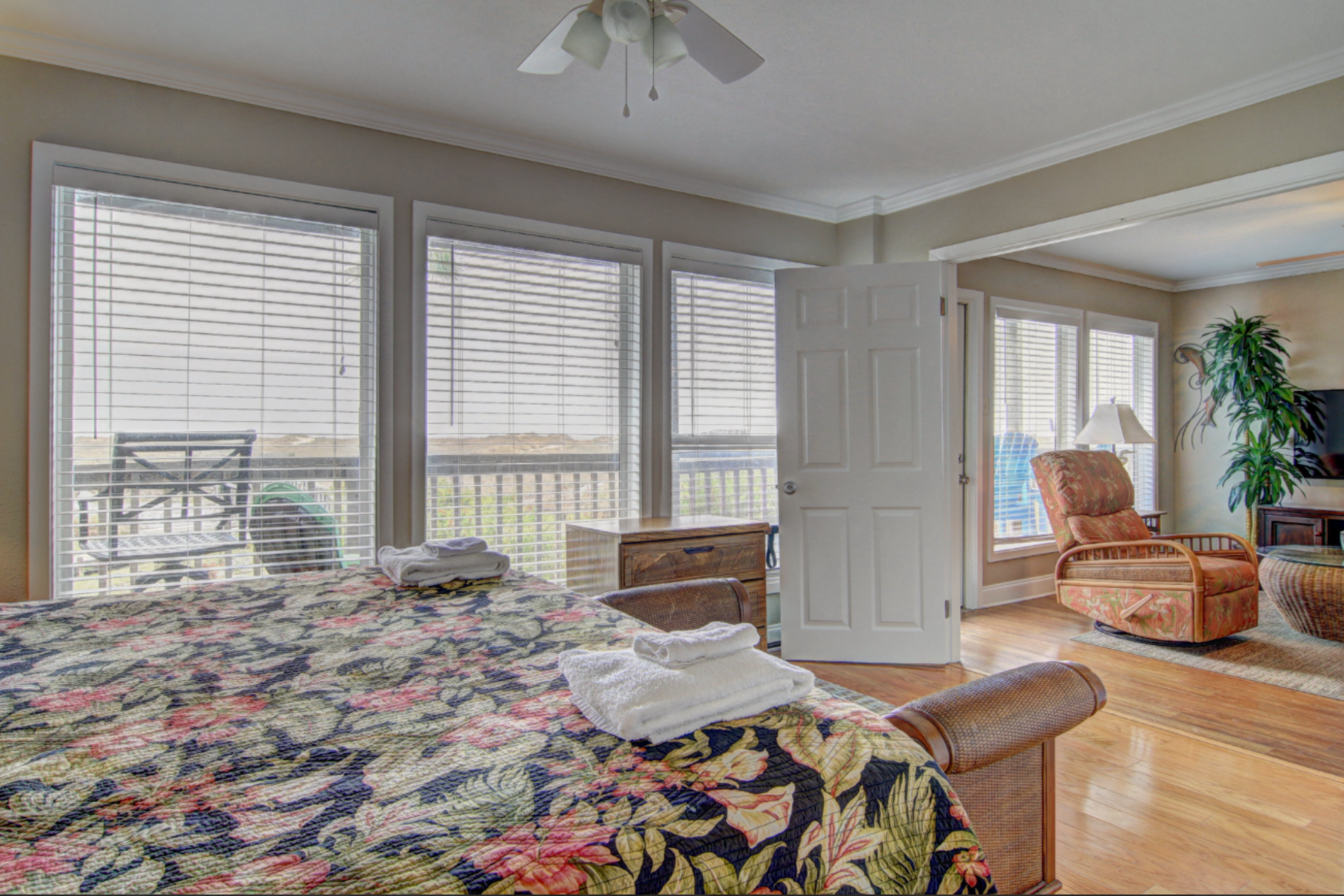 Interior bedroom and living area